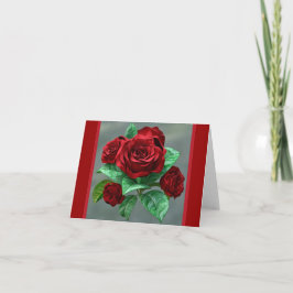 Röd ros ... A Valentine med Kärlek-kort Kort