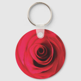 Röd ros abstrakt blomsterdetalj nyckelring