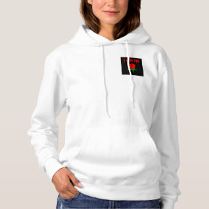 Röd ros älskar jag dig kvinna hoodien för t shirt