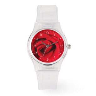 Röd ros armbandsur