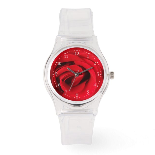 Röd ros armbandsur (Framsida)