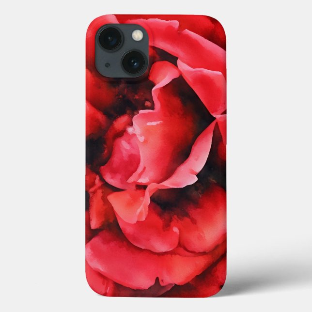 Röd ros Art Flower Art Phone Case (Baksida)