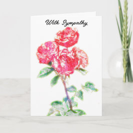 Röd ros Art Sympathy Card Kort