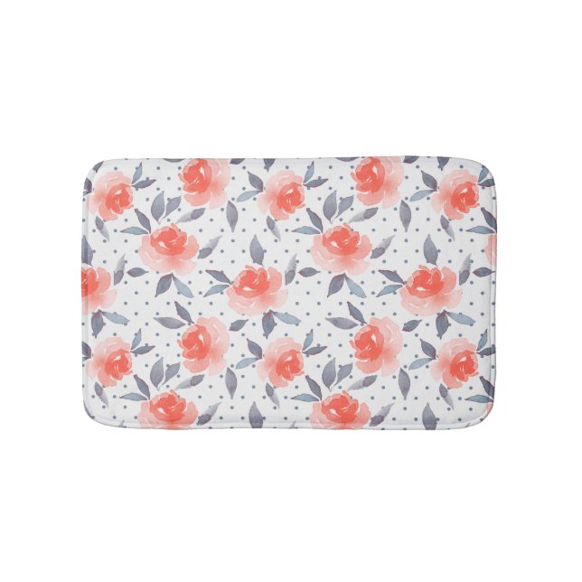 Röd ros badrumsmatta (Framsidan)