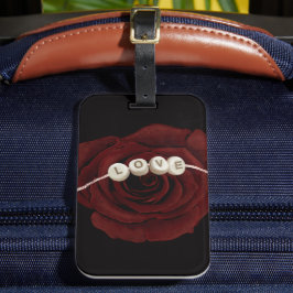 Röd ros bagagebricka