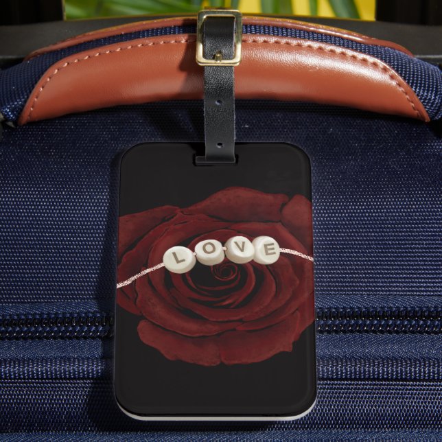 Röd ros bagagebricka (Framsida Insitu 2)