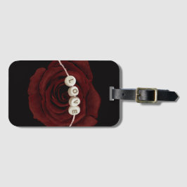 Röd ros bagagebricka