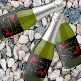 Röd ros Black och Guld Quinceañera