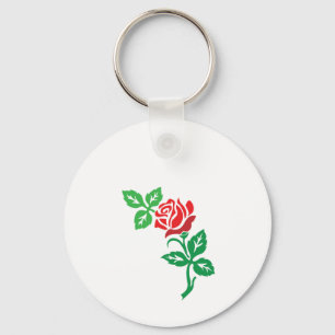 Röd Ros Blom Design – Klassisk Blommig Skönhet Nyckelring