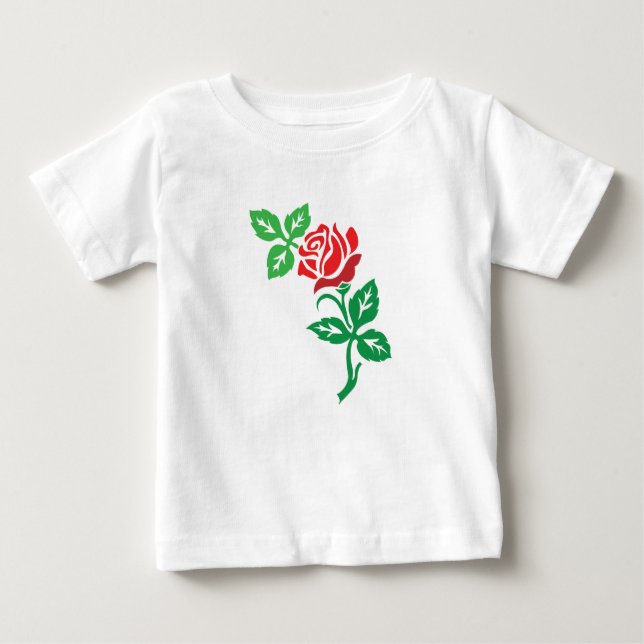 Röd Ros Blom Design – Klassisk Blommig Skönhet T Shirt (Framsida)