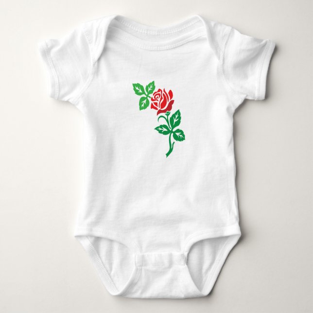 Röd Ros Blom Design – Klassisk Blommig Skönhet T Shirt (Framsida)