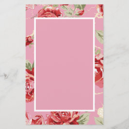 Röd ros blomklassiskt tryckt bröllopsfest kungöran