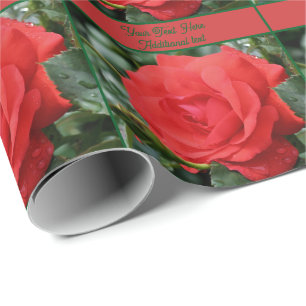 Röd ros blomma i Personligen Bloom Presentpapper