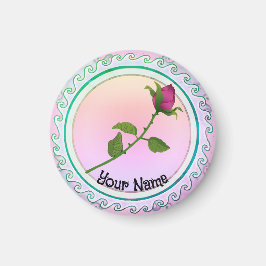 Röd ros blomma magnet