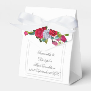 Röd ros-blommans blommigt romantik bröllop presentaskar