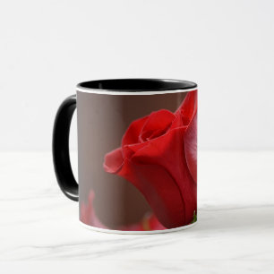 Röd ros Blommigt Art - Elegant naturinspirerad Mugg