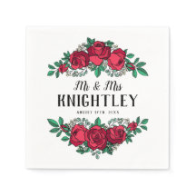 Röd ros Blommigt Bröllop