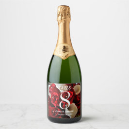 Röd ros Blommigt Elegant Flower Guld Bollar Bröllo