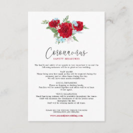 Röd ros Blommigt Elegant-skript Coronavirus Safety Tilläggskort