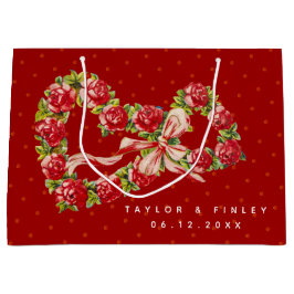 Röd ros Blommigt Hjärtkramper Elegant Utsöndring V