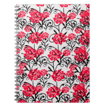 Röd ros Blommigt Illustration Mönster Design