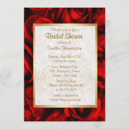 Röd ros Blommigt Möhippa Inbjudningar