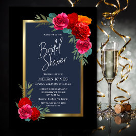 Röd ros Blommigt Möhippa Inbjudningar