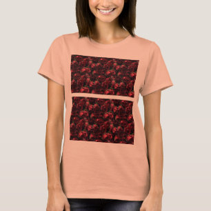 Röd ros Blommigt T-Shirt Dress
