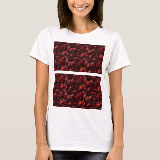 Röd ros Blommigt T-Shirt Dress (Framsida)