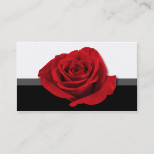 Röd ros - blomsterhandlarevisitkortar visitkort