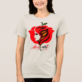 Röd ros Blomsterkonst T Shirt
