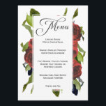 Röd ros Bouquet Blommigt Bröllop Menu Meny<br><div class="desc">Den här blommigten av meny är ett vackert val för elegant och har en blommigt av röd ros. Det är ett underbart val för bröllop under alla säsonger. Redigera den enkla designmallen med information om bröllopsmottagningsmenyn. Du kan ändra typsnitt, lägga till eller ta bort linjer i text och ord om...</div>