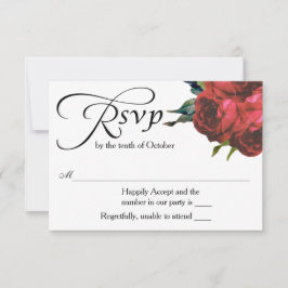 Röd ros Bouquet Bröllop OSA Kort