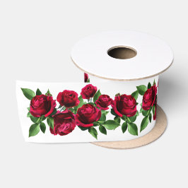 Röd ros Bouquet Flower Satin Ribbon
