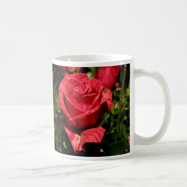 röd ros Bouquet Kaffemugg (Höger)