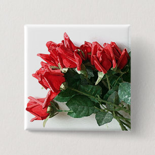 Röd ros Bouquet-knappar Knapp