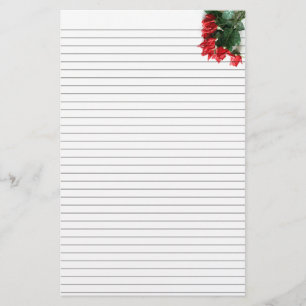 Röd ros Bouquet Stationery - litet linjer (tillval Brevpapper