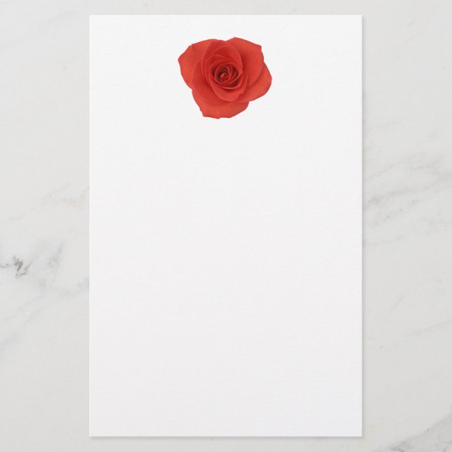 Röd ros brevpapper (Framsida)