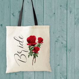 Röd ros Bröllop Brides Bag Tygkasse
