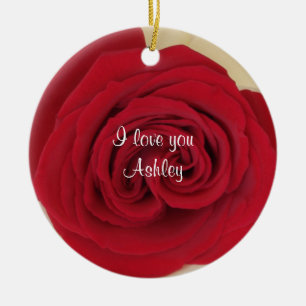 Röd ros Bröllop Frieri Idea Ornament