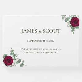 Röd ros Bröllop Gästböcker