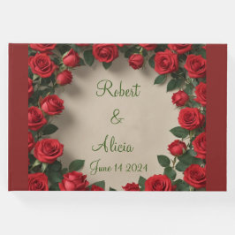 Röd ros Bröllop Gästböcker