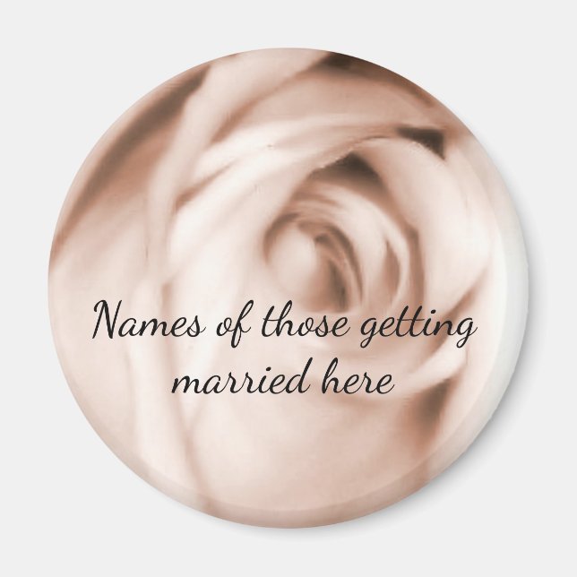 Röd ros bröllop magnet (Framsidan)