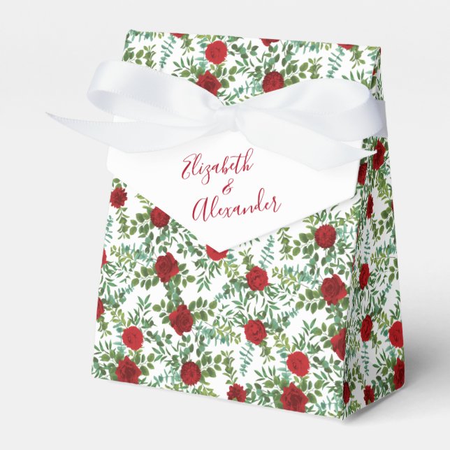Röd ros Bröllop Presentaskar (Framsidan Sidan)