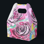 Röd ros bröllopstårta Förmån Box Blomma Presentaskar<br><div class="desc">Ros Vattenfärg målning Bröllopstårta Förmån Lådor,  Helt Anpassningsbara. Designad utifrån en av mina vattenfärg-målningar.</div>