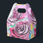 Röd ros bröllopstårta Förmån Box Blomma Presentaskar<br><div class="desc">Ros Vattenfärg målning Bröllopstårta Förmån Lådor,  Helt Anpassningsbara. Designad utifrån en av mina vattenfärg-målningar.</div>