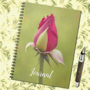 Röd ros Bud Art Journal bärbar dator Anteckningsbok