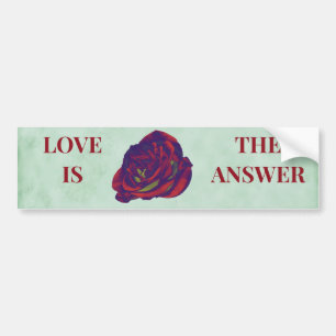 Röd ros Bumper Sticker Bildekal