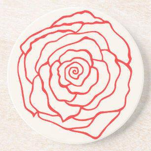 Röd Ros Coaster Underlägg