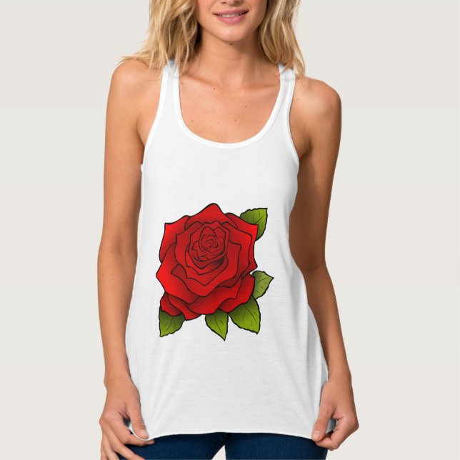 RÖD ROS Dam T-Shirts Linne Med Racerback (Framsida)